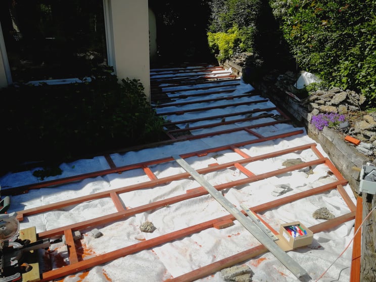 Creation terrasse en cours